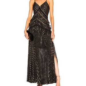 Self portrait metallic gown